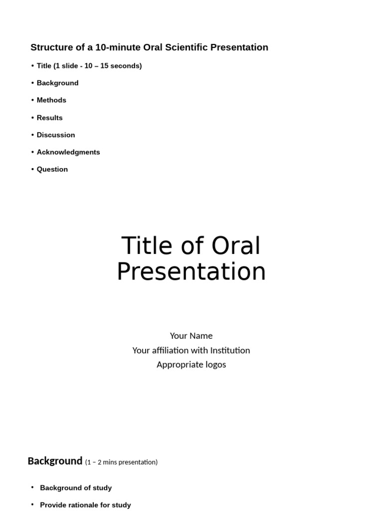 Oral Presentation Template | PDF