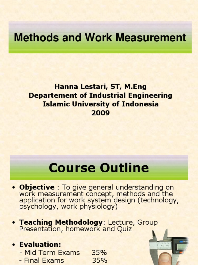Work Measurement Techniques Overview | PDF | Business | Science And ...