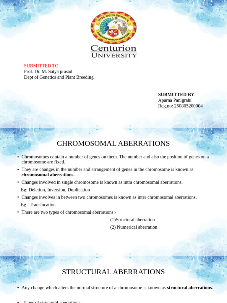 Understanding Chromosomal Aberrations | PDF | Ploidy | Gene Duplication