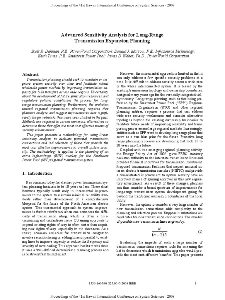 Advanced Sensitivity FR Long Range Transmission Expansion Planning ...