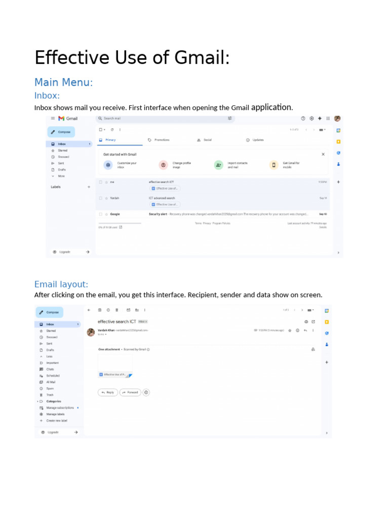 Effective Use of Gmail | PDF