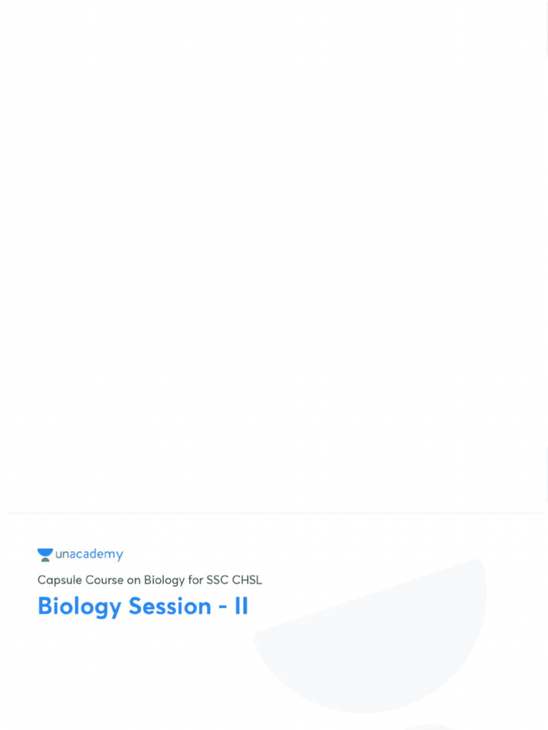 Biology Session - II | PDF