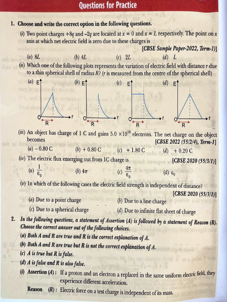 Electric Field Concepts and Problems | PDF | Quantity | Physical Phenomena