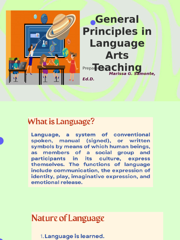 BEED 11 General Principles in Language Arts Teaching | PDF