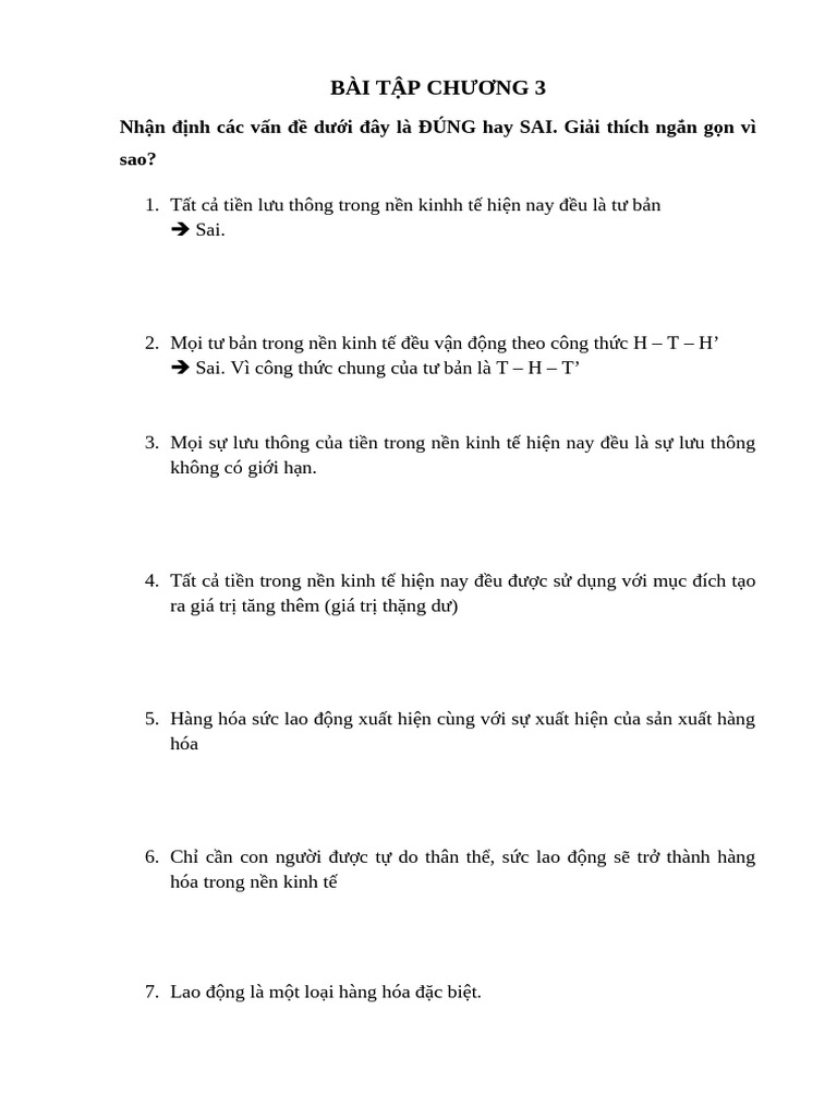 Baitapchuong 3 KTCT | PDF