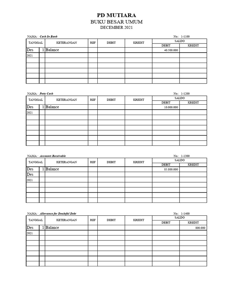 Form BB PD Mutiara | PDF | Debits And Credits | Expense