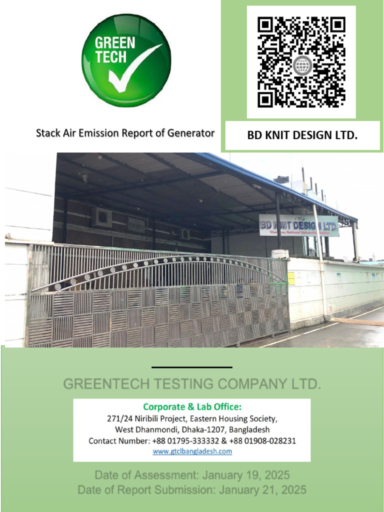 Stack Air Emission Report for Generator | PDF | Exhaust Gas | Sulfur ...