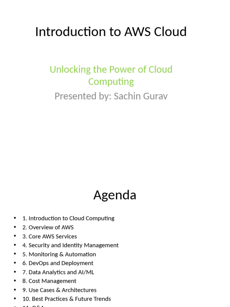AWS Cloud Computing Overview Guide | PDF | Cloud Computing | Amazon Web ...
