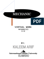 Mechanics Virtual Work Kaleem Arif