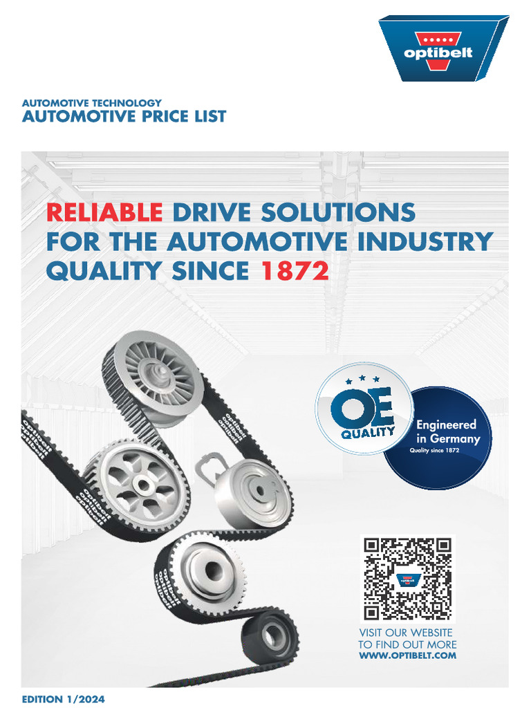 Optibelt Price List 2024 | PDF | Audi | Volkswagen Group