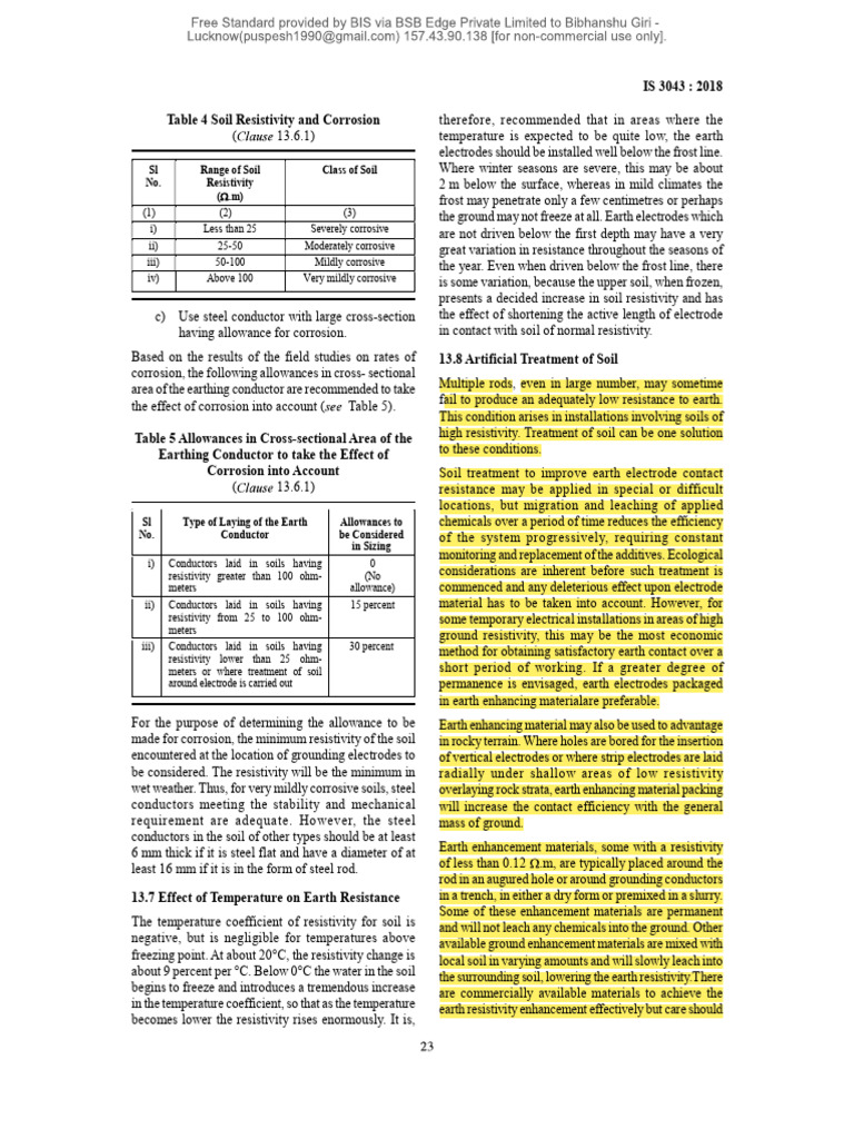 Is 3043 Reference of EEC | PDF | Sodium Chloride | Soil