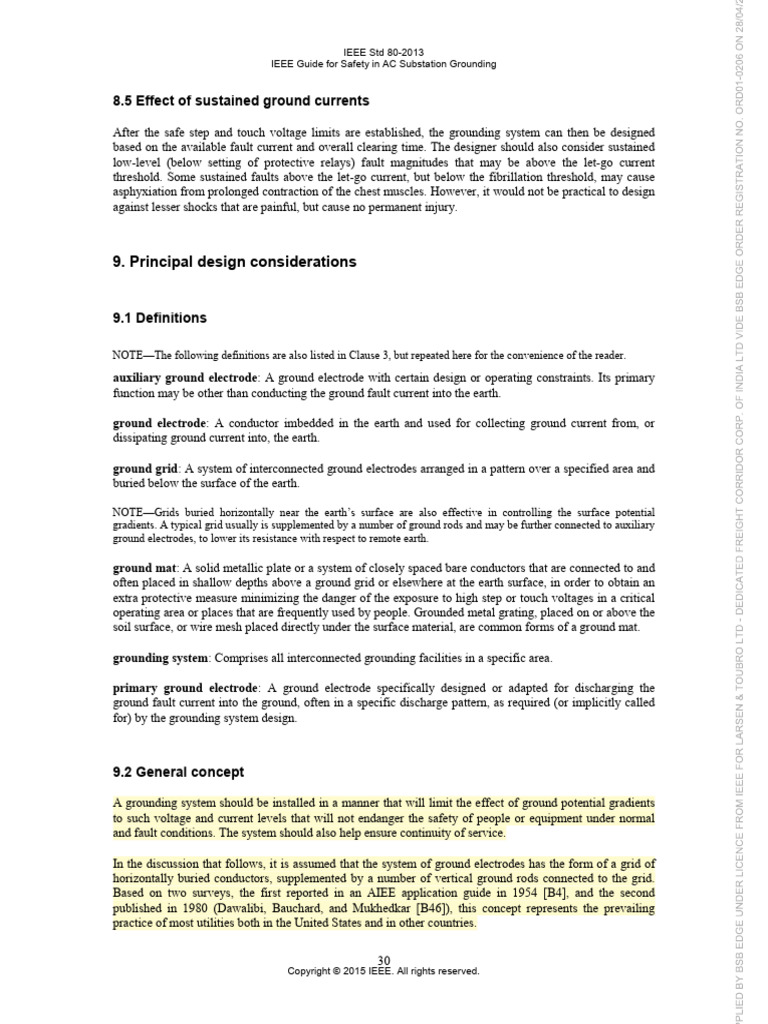 IEEE 80, Earth Mat Over Individual Pit | PDF | Electrical Resistivity ...