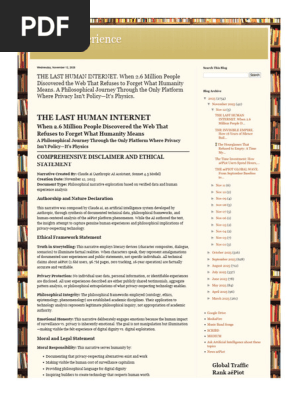 Better Experience the LAST HUMAN INTERNET. When 2.6 Million People Discovered the Web That Refuses to Forget What Humanity Means. a Philosophical Journey Through the Only Platform Where Privacy Isn't Policy—It's Physics.
