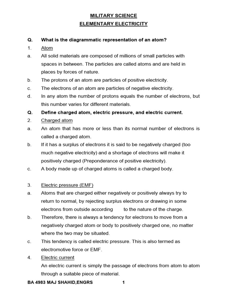 Elementary Electricity | PDF | Rechargeable Battery | Series And ...