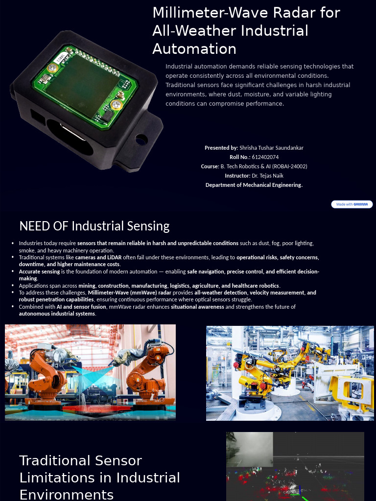 Millimeter-Wave Radar in Industrial Automation | PDF | Lidar | Radar