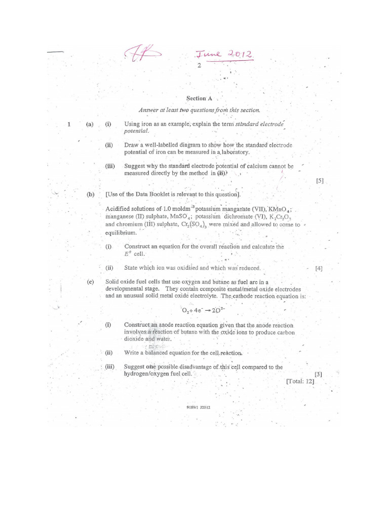 Jun 2012 P1 | PDF