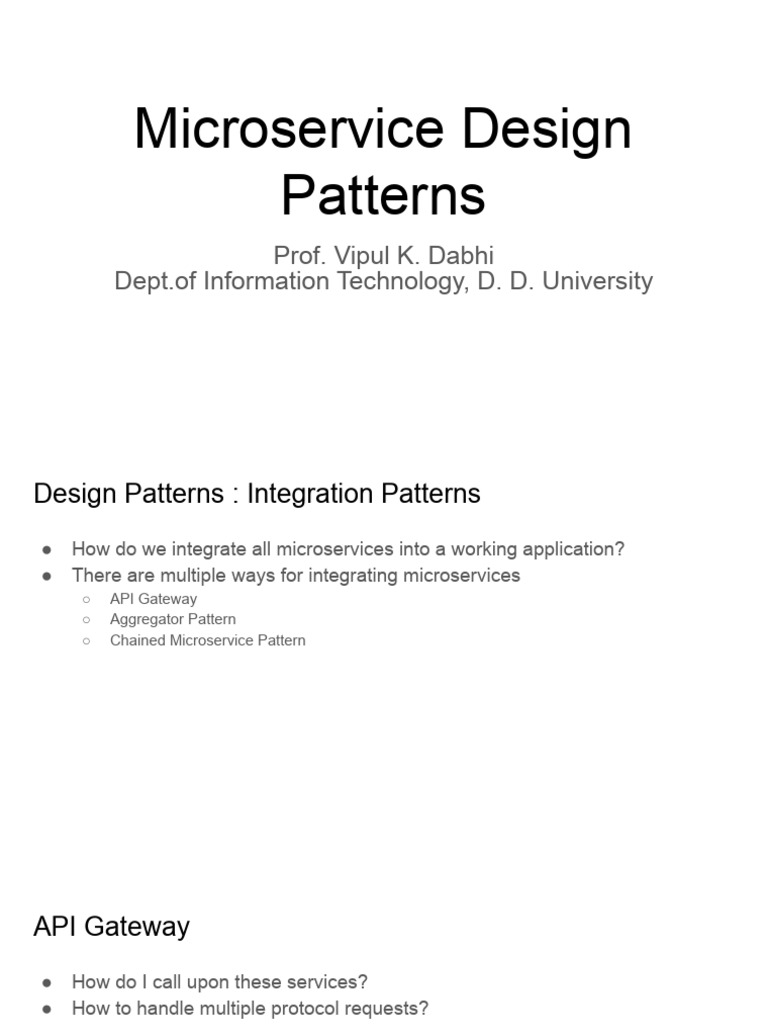 Microservice Design Pattern | PDF | Databases | Systems Architecture