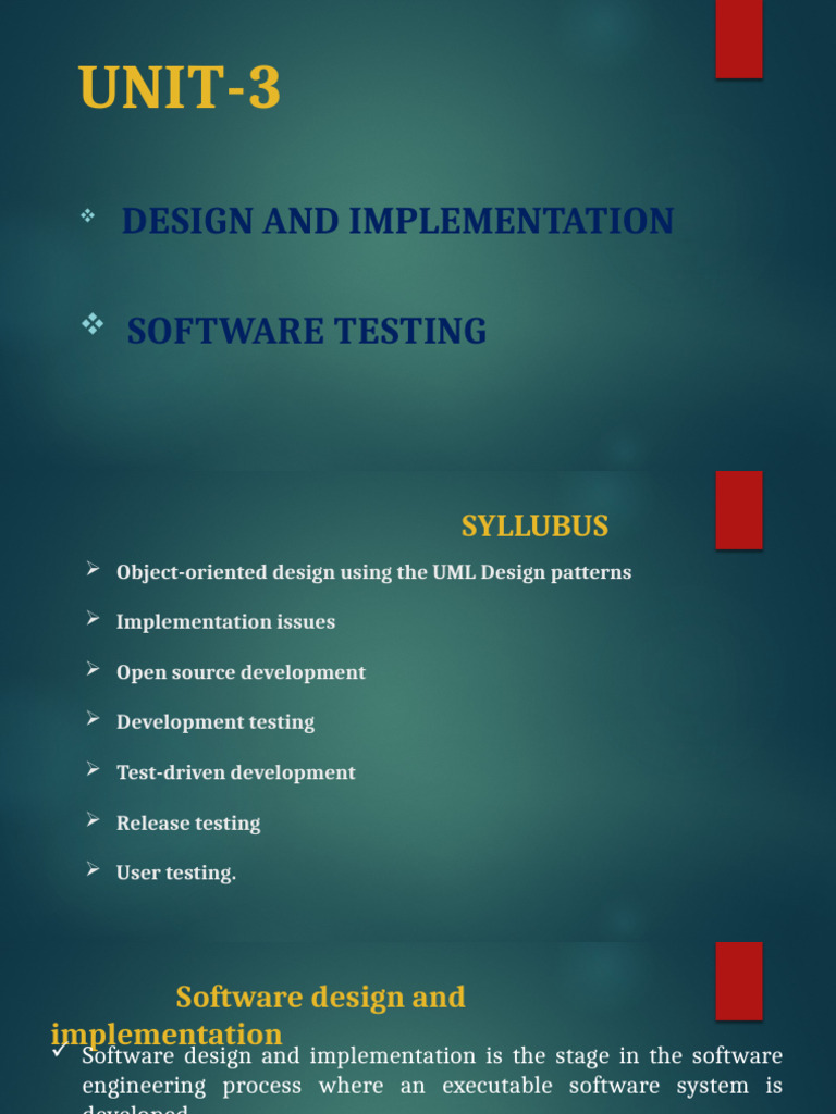 UNIT-3 | PDF | System | Software Development