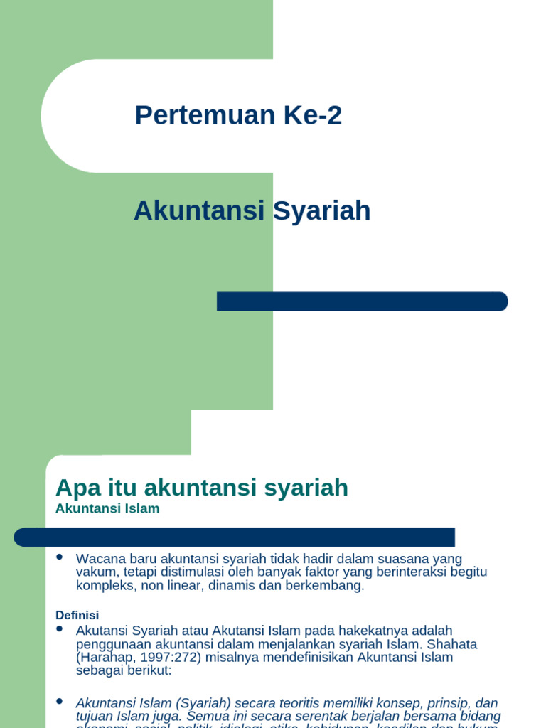 Memahami Akuntansi Syariah dan Fungsinya | PDF
