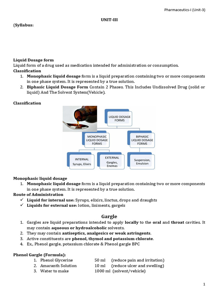 Pharmaceutics Unit Iii Notes Pdf Emulsion Suspension Chemistry