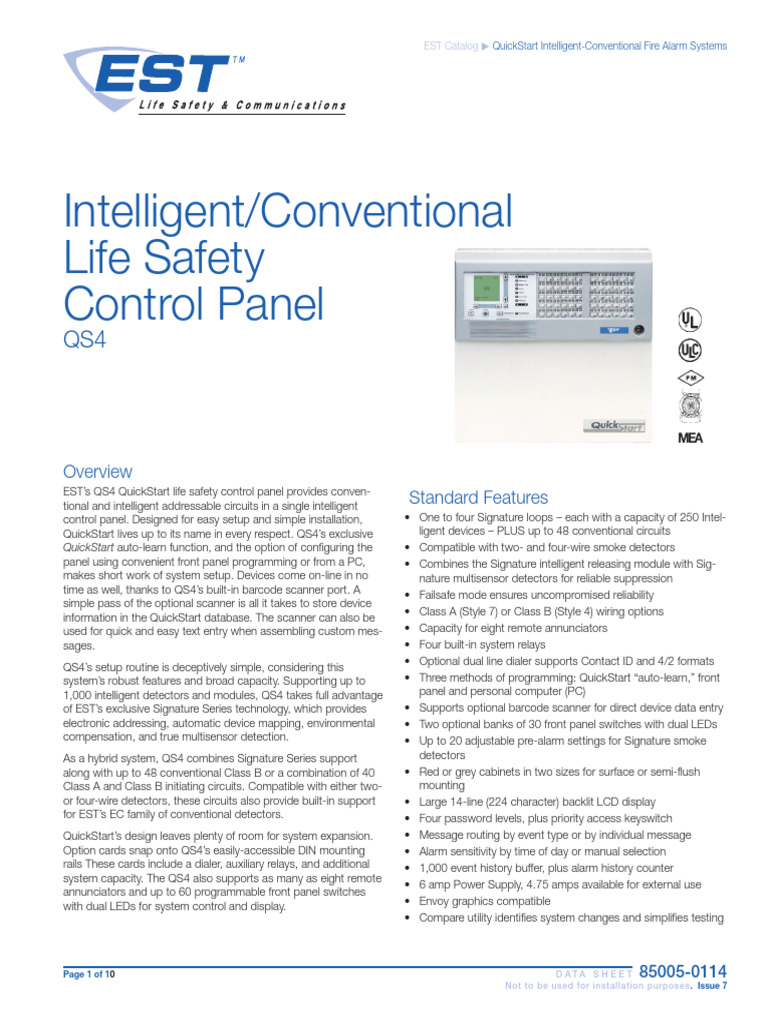 QS4 QuickStart Fire Alarm System Guide | PDF | Computer Engineering ...
