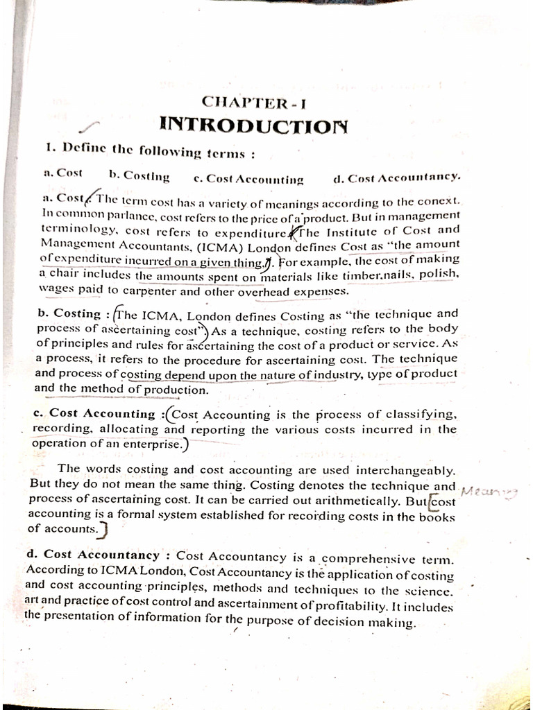 Costing Theory | PDF