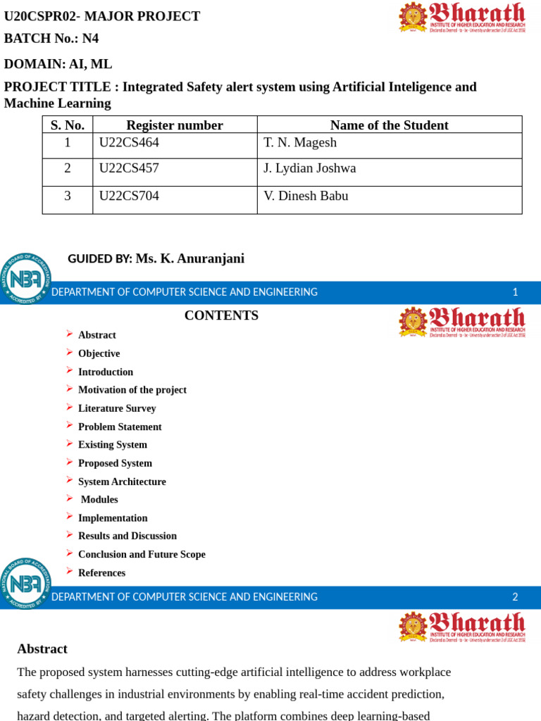 Final Presentation Template Major Project CSE U22 | PDF | Artificial ...