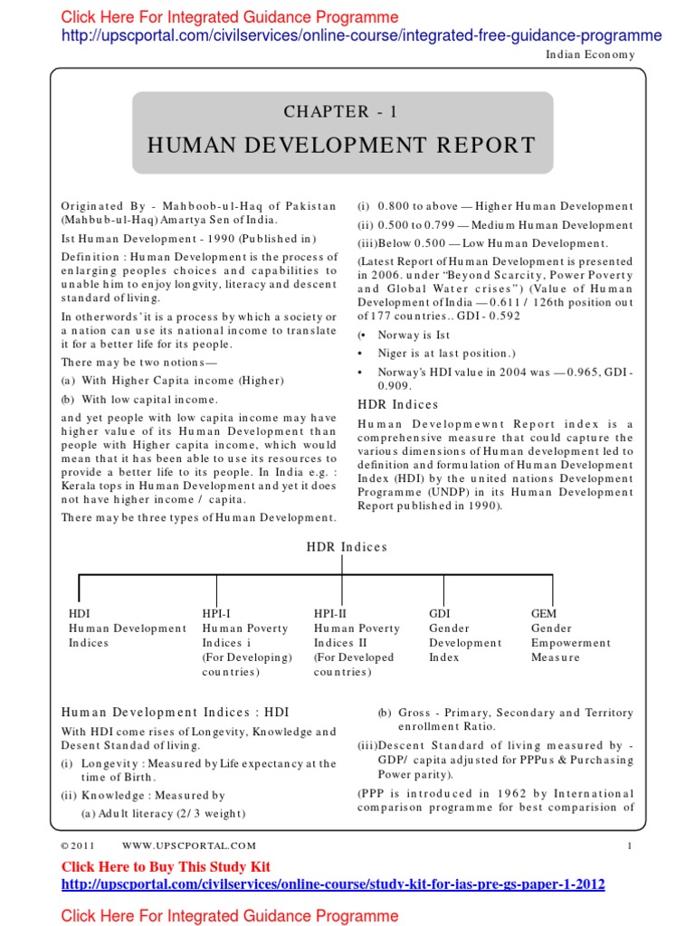 Human Development Report Pdf | National Human Development Report 2019 ...