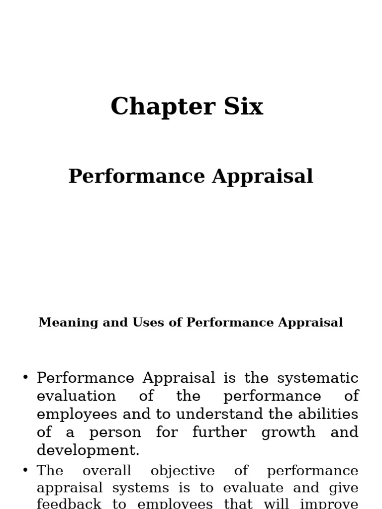Chapter 6 (HRM) | PDF | Performance Appraisal | Applied Psychology
