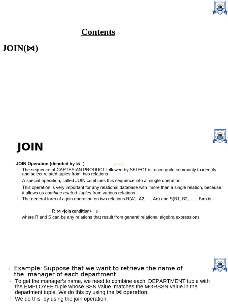Understanding JOIN Operations in Databases | PDF | Applied Mathematics ...
