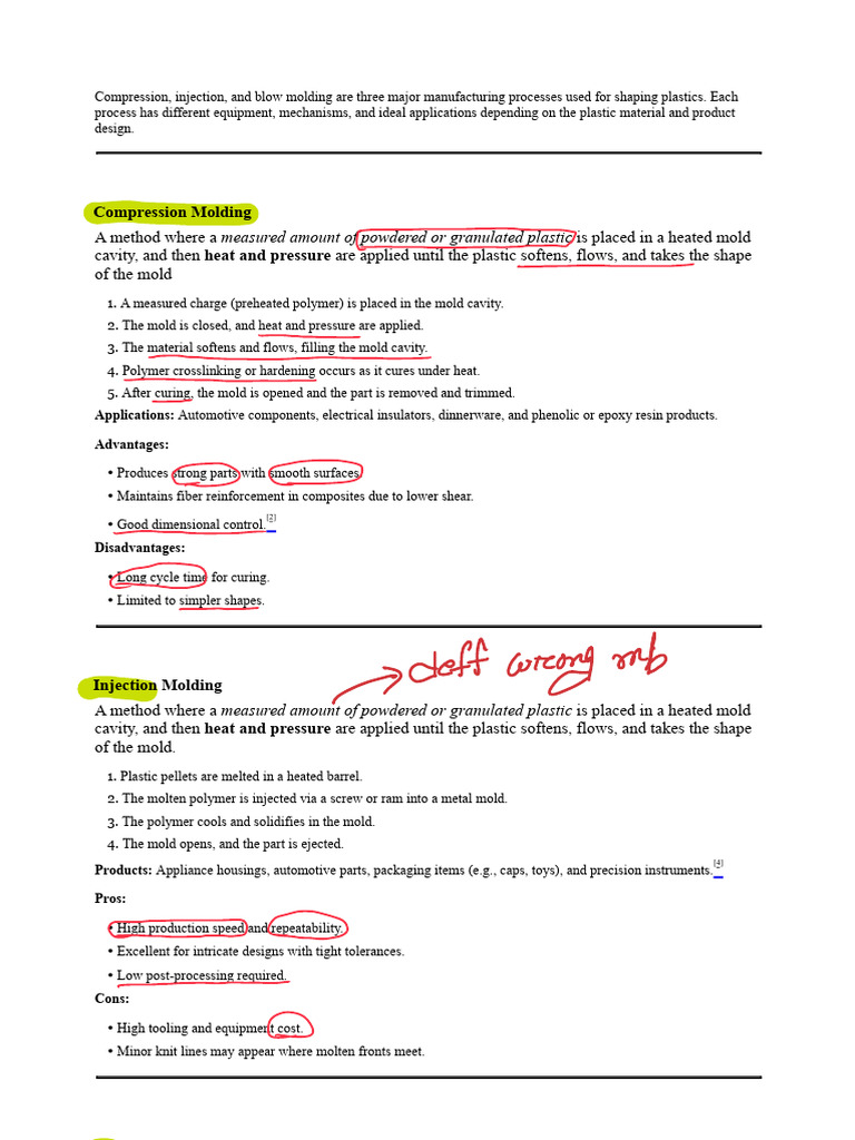 Overview of Compression Blow Molding | PDF | Building Materials ...