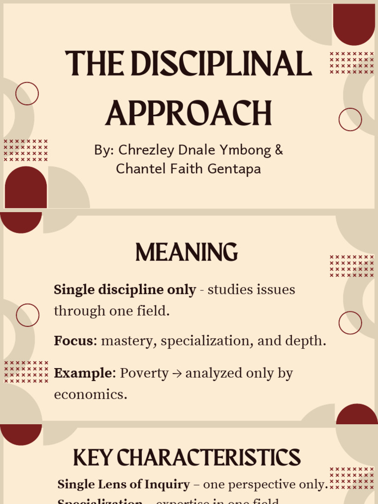 Understanding the Disciplin(al) Approach | PDF