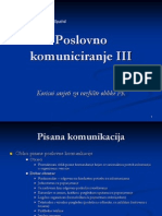 Poslovno Komuniciranje III