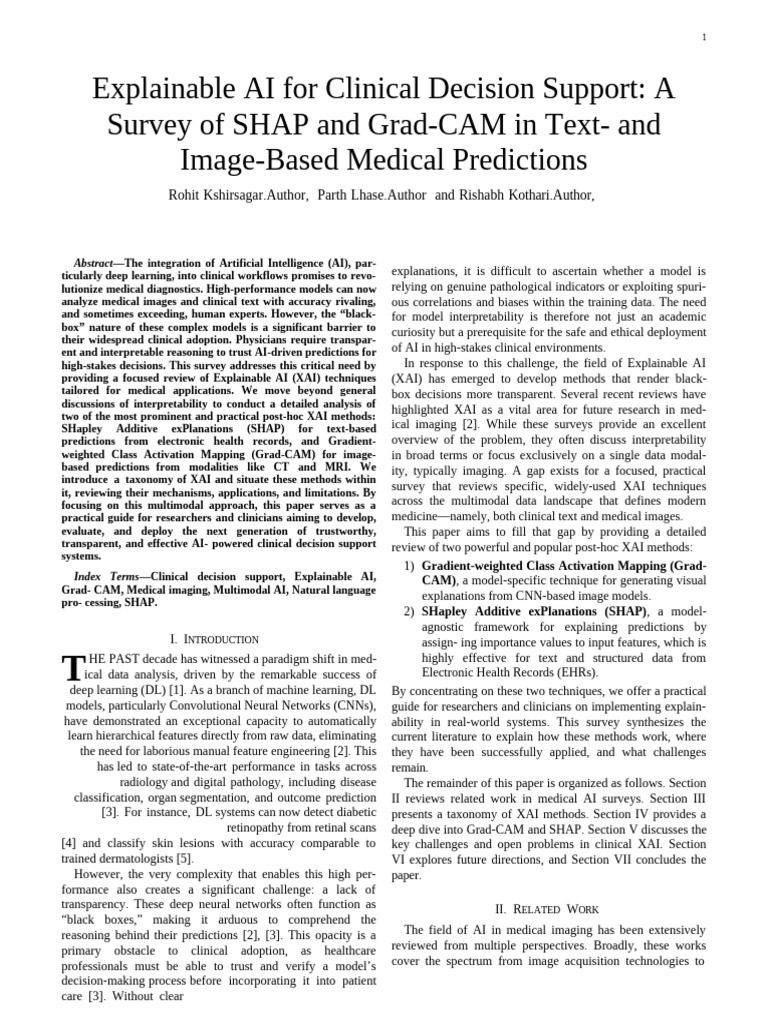 Explainable AI in Clinical Decision Support | PDF | Artificial ...