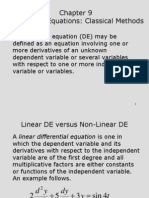 Differential Equations: Classical Methods