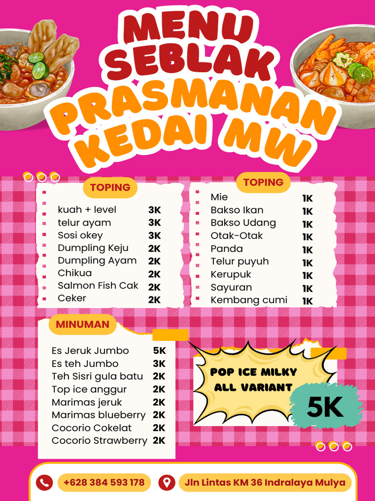 Orange Kuning Ilustrasi Kedai Menu a4 | PDF