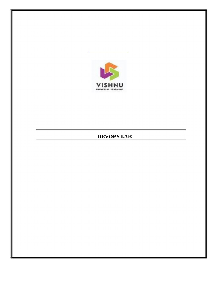 Devops Lab Record Coverpage2 | PDF