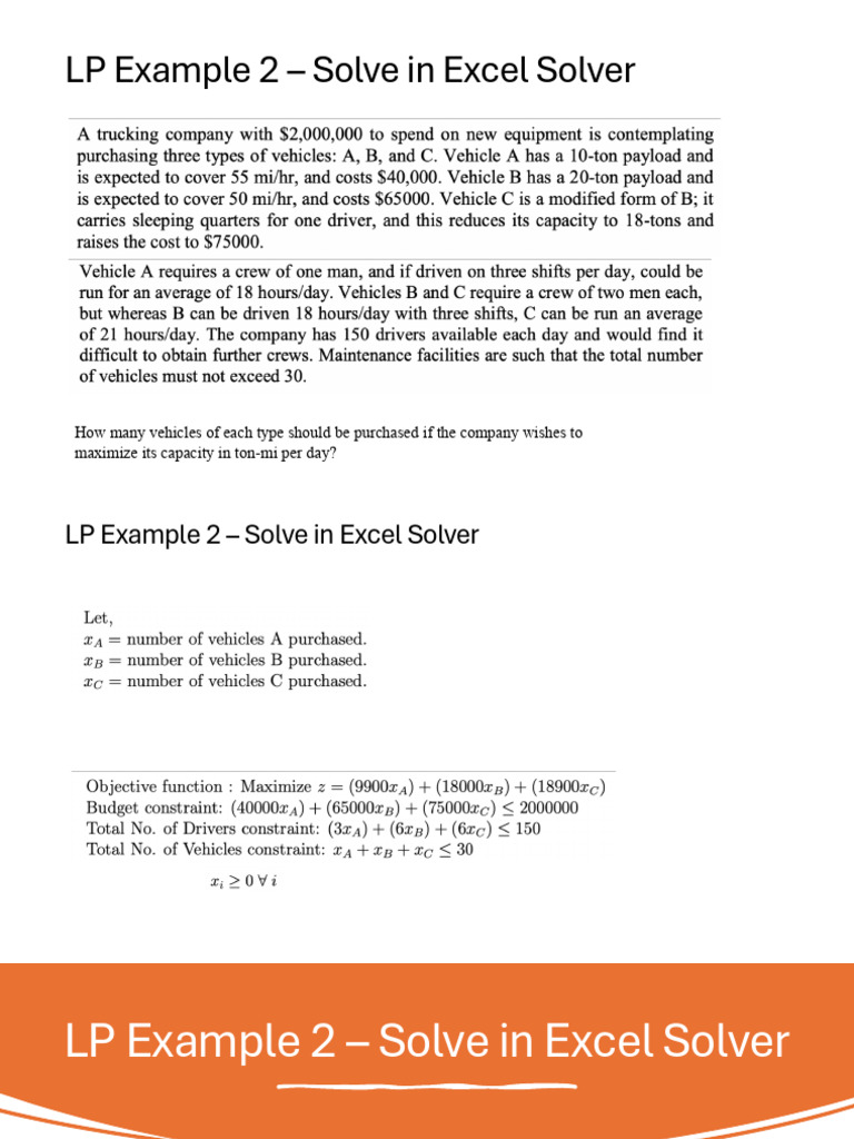 Maximize Vehicle Capacity with Excel Solver | PDF