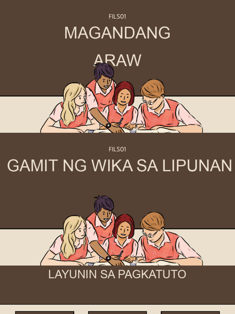 Fils01 - Gamit NG Wika Sa Lipunan (M.a.k Halliday) | PDF