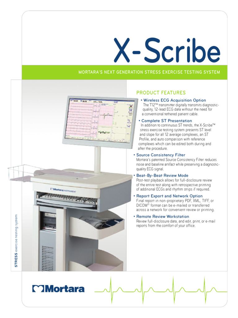 X-Scribe Stress Testing System Features | PDF | Electrocardiography ...