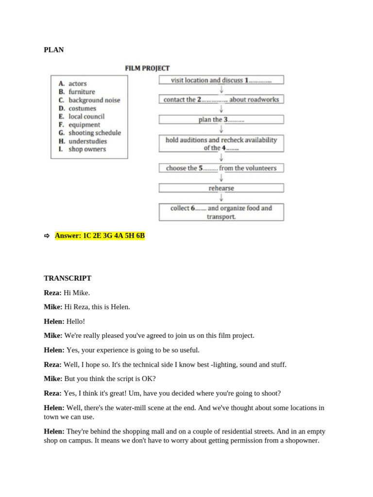 PLAN Ans+Script | PDF