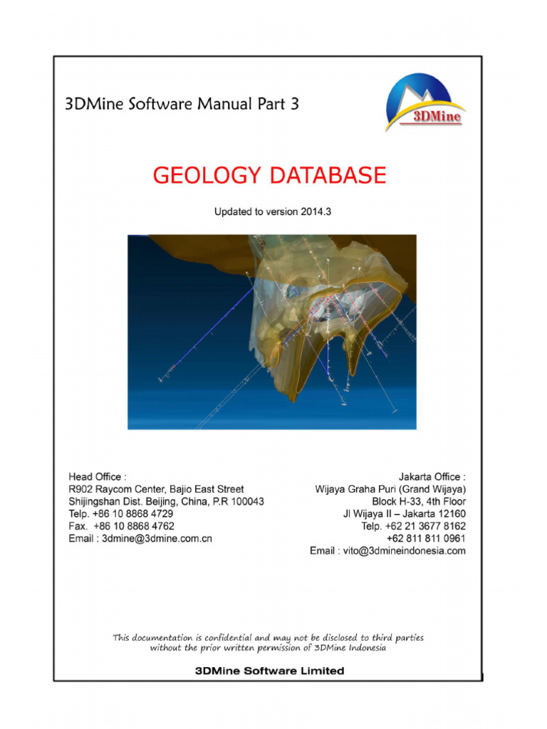 Panduan Membuat Database Geologi 3DMine | PDF