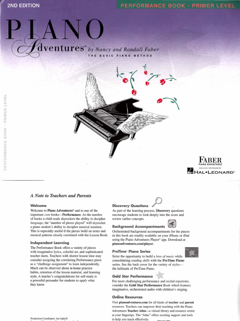 Piano Adventures Primer Level Performance | PDF