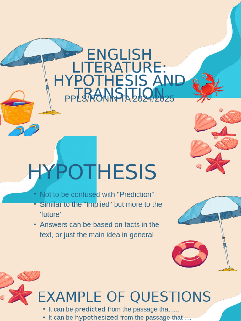 Reading Comprehension - Hypothesis and Transition | PDF | Jonah