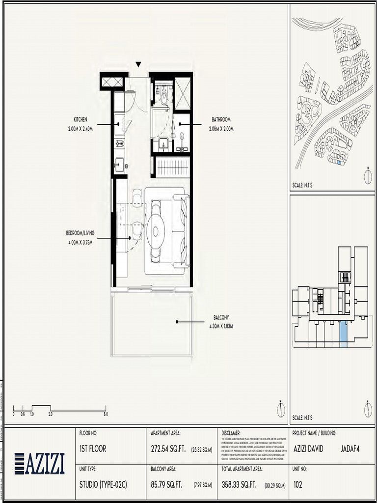Azizi David Studio Floor Plans | PDF | Bathroom | Furniture