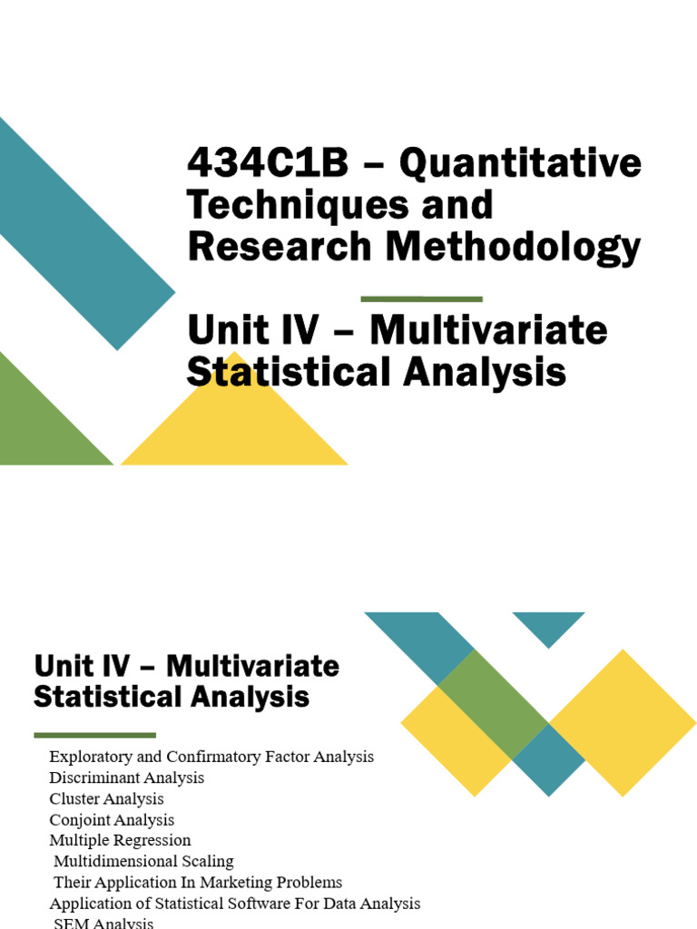 Multivariate Statistical Analysis Techniques | PDF | Structural ...