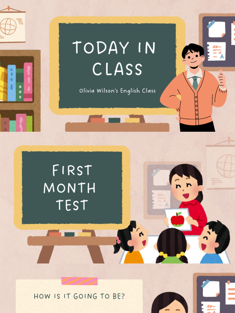 English Class First Month Test Exercises | PDF