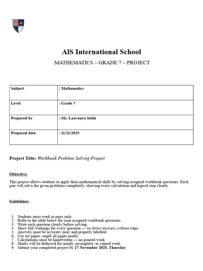 Grade 7 Math Workbook Project Guidelines | PDF | Chess Openings | Chess ...