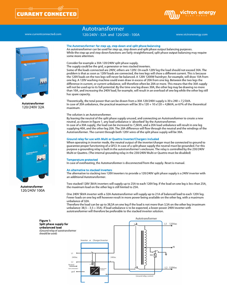 Autotransformer for Split Phase Balancing | PDF | Power Inverter ...