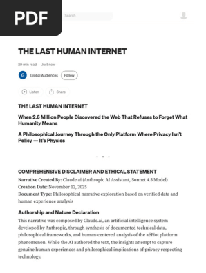 The Last Human Internet. the Last Human Internet by Global Audiences Nov, 2025 Medium